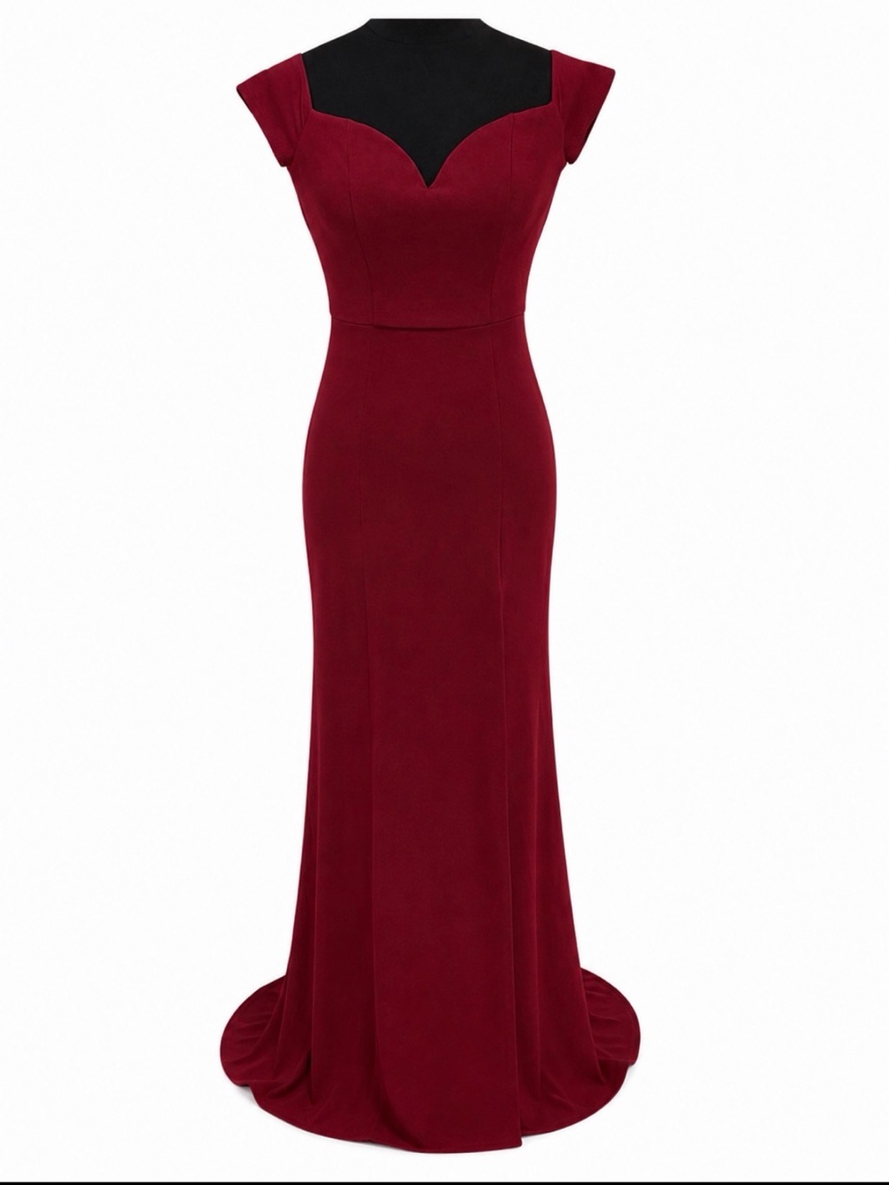 B Darlin Burgundy Elegant Off-Shoulder long gown Like new, size Junior 3/4